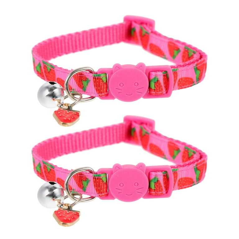 Pink cat clearance collar with bell