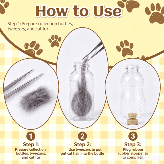 2Pcs Cat Fur Keepsake Keychain, Transparent Cat Shape Memorial Storage Capsule Pendant Fur-Ever Loved Pet Hair Memorial Pendant for Gift DIY