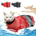 thumbnail image 1 of 2Pcs Cat Grooming Cat Shower Bag, Adjustable Polyester Cat Restraint Bag, Cat Bathing Bag Scratch & Biting Resisted for Bathing & Nail Trimming & Examining & Ear Cleaning, 1 of 12