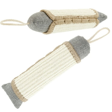 2Pcs Cat Kicker Toy - Natural Sisal Catnip Toys for Indoor Cats,Built-in Bell to Attract,Interactive Cat Scratcher Chew Toy with Cute Mouse Toy for Kitten Playing