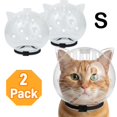 thumbnail image 1 of 2Pcs Cat Muzzle for Grooming, Breathable Cat Muzzle Helmet, Transparent Cat Space Hood Ears Shape Design, Cat Bubble Muzzle Cat Anti Bite Helmet for Bath Nail Trimming _ S _ 2pc, 1 of 8