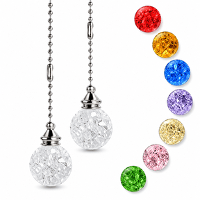 2Pcs Ceiling Fan Pull Chain,Fan Pull Chain Extension,Pull Chains for Ceiling Fans and Lights,Ceiling Fan Pulls,Light Pull Chain with 21 Inches Ball Beaded Pull Chain