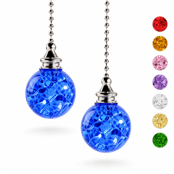 2Pcs Ceiling Fan Pull Chain,Fan Pull Chain Extension,Pull Chains for Ceiling Fans and Lights,Ceiling Fan Pulls,Light Pull Chain with 21 Inches Ball Beaded Pull Chain