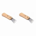 thumbnail image 1 of 2Pcs Ceiling Install Spatula Scoop with Wooden Handle Stretch Ceiling Film Shovel Accessories for Welding Harpoon, Small, 1 of 1