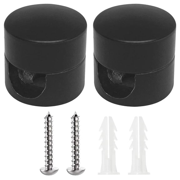 2Pcs Ceiling Lights Cable Holder for Textile Cables with Screw and Expansion Tube Mounting Wall Ceiling Pins Light Accessories Black