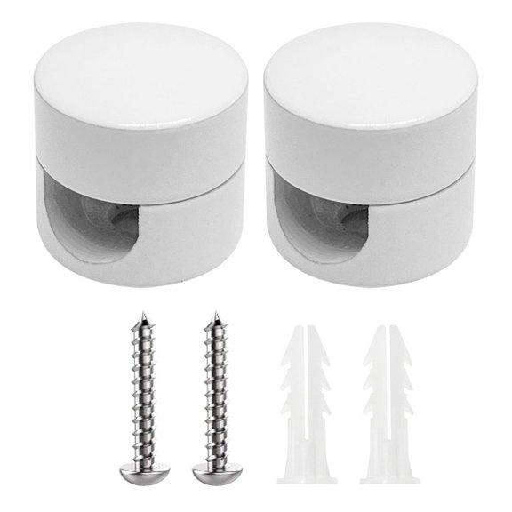 2Pcs Ceiling Lights Cable Holder for Textile Cables with Screw and Expansion Tube Mounting Wall Ceiling Pins Light Accessories White