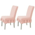 2Pcs Chair Covers for Dining Room Chair Covers With Skirt Dining Chair