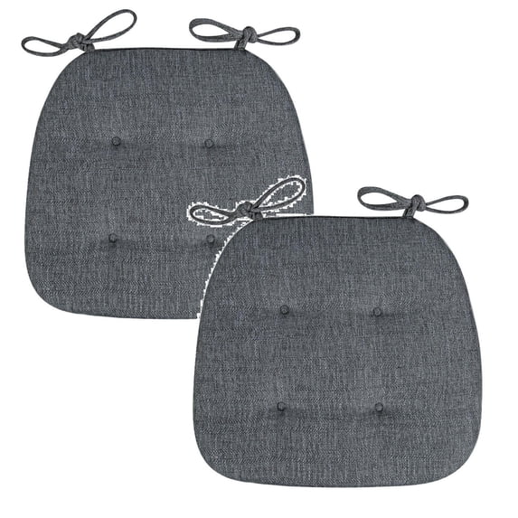 2Pcs Chair Cushions For U Shaped Dining Chairs Kitchen Chair Cushions With Ties Non Chair Pads For Dining Room Chairs Colorful Cushion 16.9X16.1X1.2"