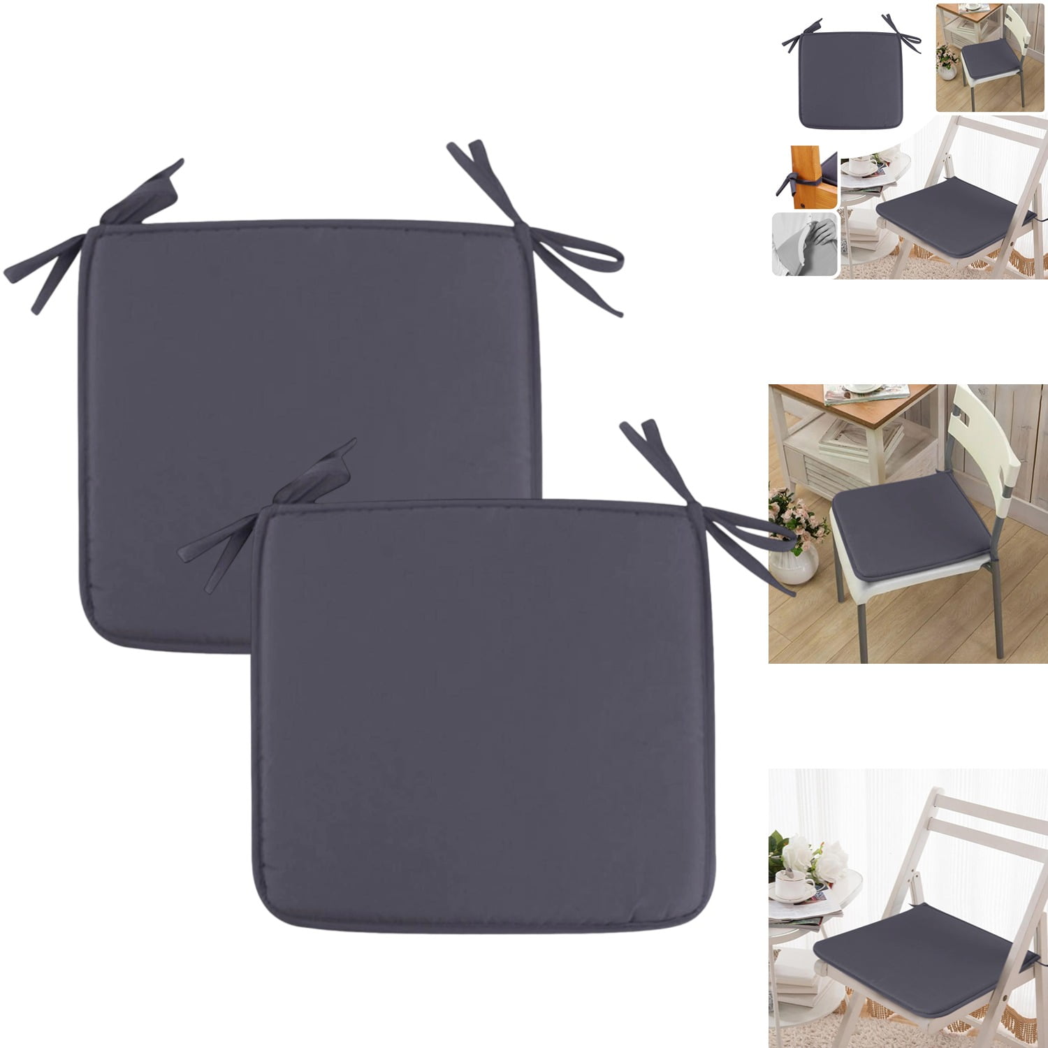 Amazon Thin Chair Cushions With Ties Handloom Microfiber Square