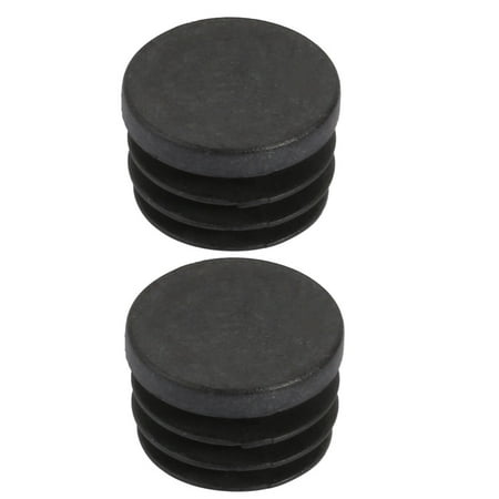 2Pcs Chair Table Leg Plastic Cap Ribbed Round Tube Insert Fit 20mm Diameter Hole