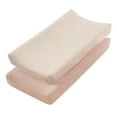 thumbnail image 1 of 2Pcs Changing Pad Cover Cotton Diaper Changing Pad with Elasticated Straps Soft Breathable Changing Pad Cover Easy to Change Use Diaper Changing Pad Suitable for Travelling, 1 of 10
