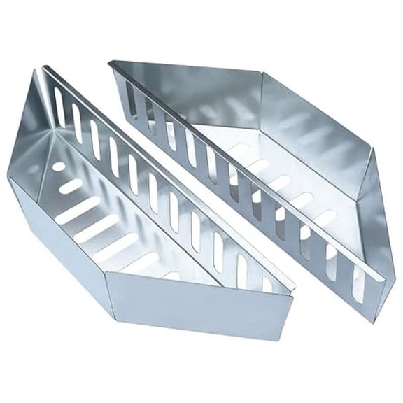 2Pcs Charcoal Basket BBQ Grill Basket Holders Grilling Accessories Replacement for 22In Barbecue galvanized steel plate