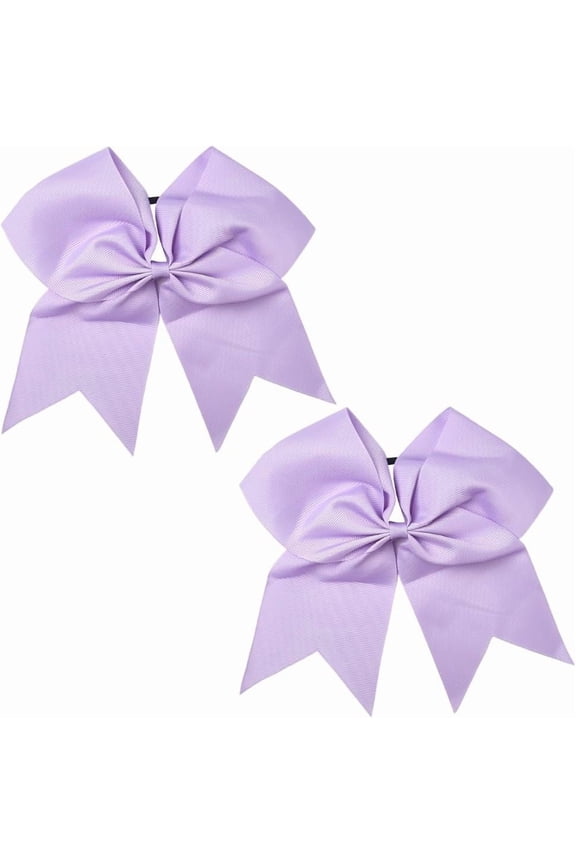 2Pcs Cheerleading Hair Ties Hair Scrunchie Plum Large Big Polyester Bowknot Ribbon Grosgrain Jumbo Rubber Ponytail Holder Accessories for Uniform Pigtail Hairstyles DIY Craft Decoration