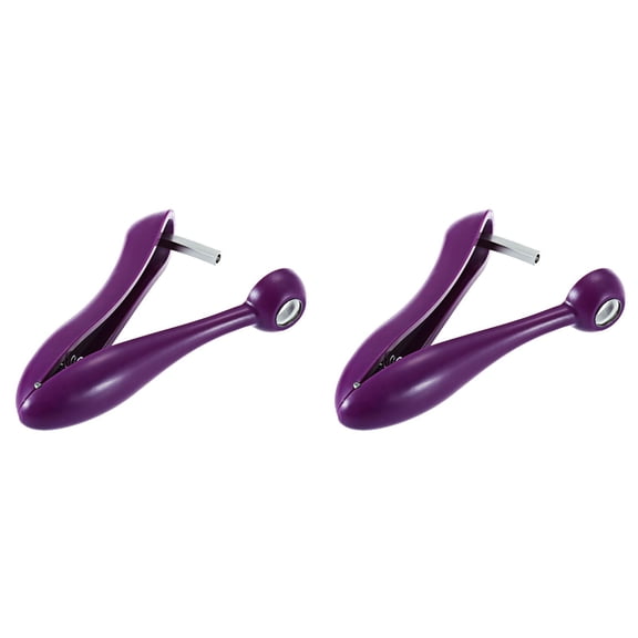 2Pcs Cherry Pitter, Heavy-Duty Stainless Steel Olive And Cherry Pitters Corer Tool with Space-Saving Lock Design, Multi-Function Cherries Stoner Seed Remover Tool for Making Jam(Purple*2)