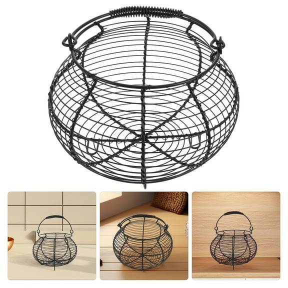 Supvox Black Wire Organizing Baskets, Lightweight and Multipurpose, 2Pcs