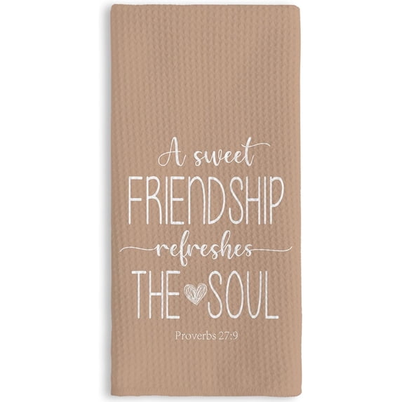2Pcs Christian Gifts Kitchen Towels 16x24 inch, Religious Friend Christian Gifts for Women, Friendship Gifts Hand Tea Towels for Kitchen Bathroom Decor