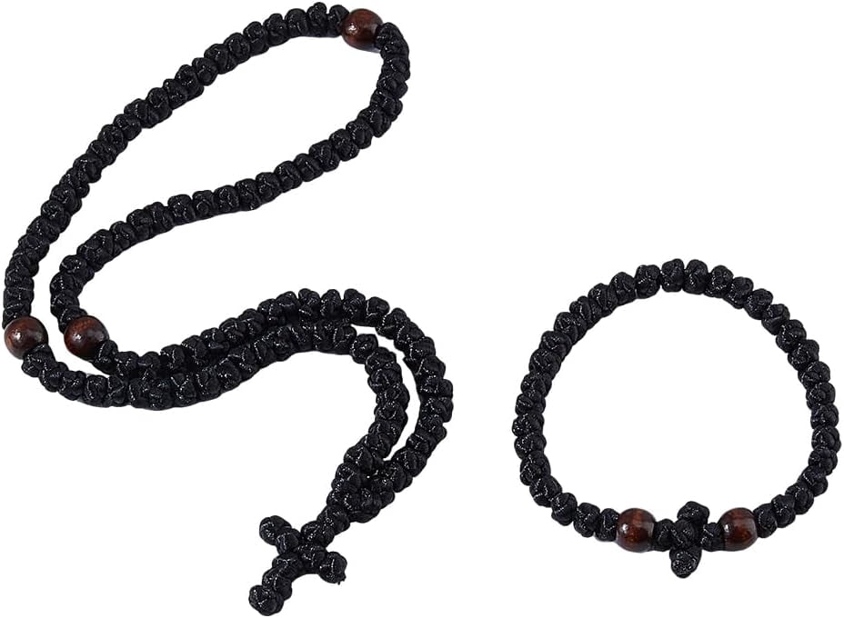 Grieks Rope 2Pcs Christian Orthodox Prayer Rope 33/100 Knot Orthodox Greek Prayer ...