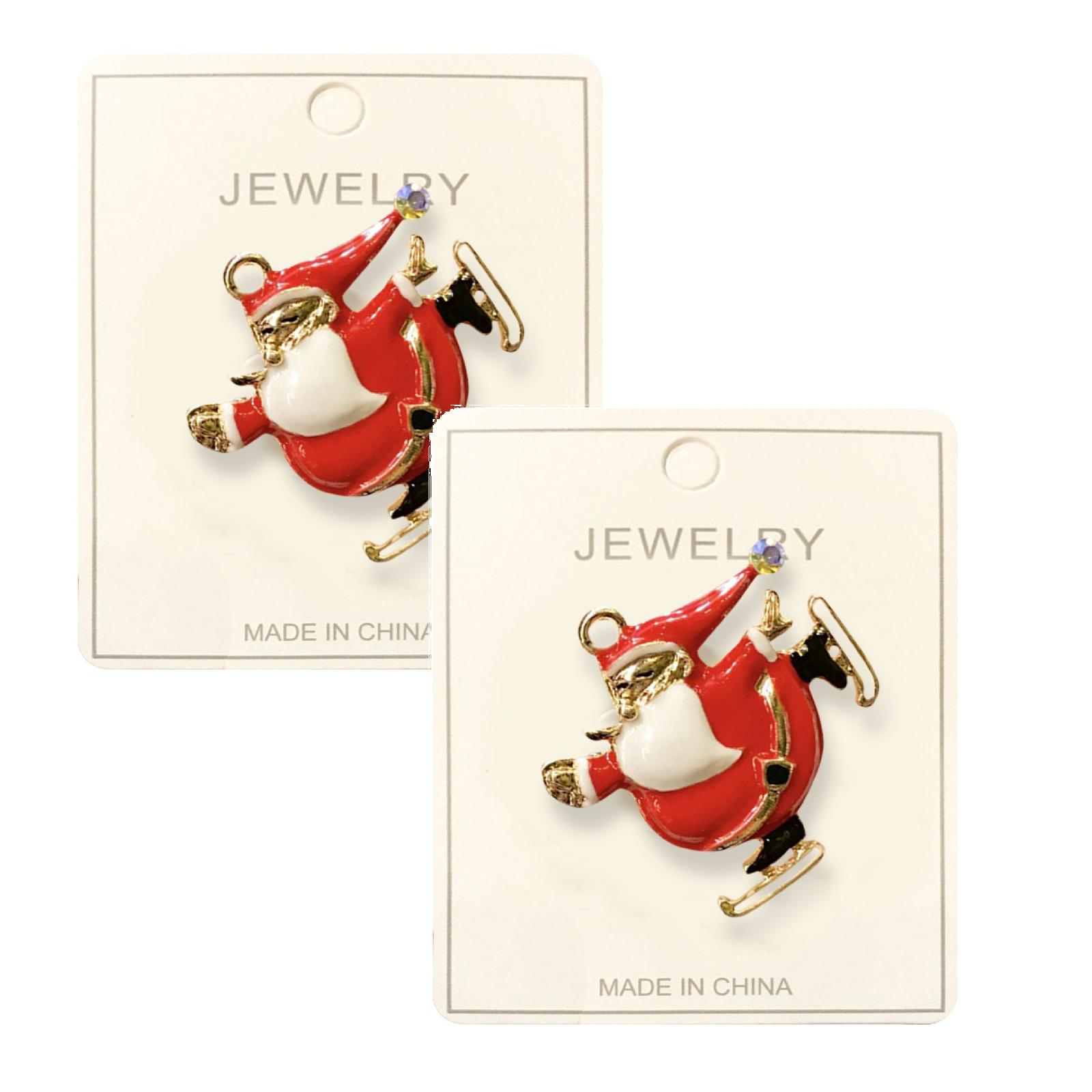 2Pcs Christmas Brooch Cute Old Man Christmas Tree Christmas Decoration