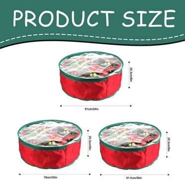 2Pcs Christmas Flower Storage Bag Festival Flower Rings Container Storage Bag Stacking Storage Box Christmas Tree Storage Flower Ring Storage Handbags for Garland Storage, Dusknt Clearance!