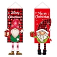 thumbnail image 1 of 2Pcs Christmas Themed Front Door Banner Hanging Decor Porch Sign Cloth Ornament Holiday Decoration, 1 of 6