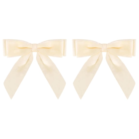 2Pcs Christmas Tree Bows - Velvet Bows for Christmas Tree Decorations, Velvet Ribbon Bow for Wreaths, Garland, Gift Wrapping & Holiday Home Indoor Outdoor Decor