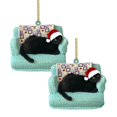 thumbnail image 1 of 2Pcs Christmas Tree Hanging Ornaments Decorations Acrylic Hanging Pendant Ornaments for Christmas Decorations Hangs Home Decor Happy 2026!, 1 of 6