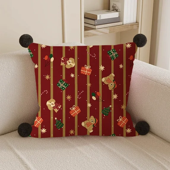 2Pcs Christmas Tree Throw Pillow Covers Home Decorations, Exquisite Pillow Cases Christmas Decorations, Christmas Snowflake Pillow Covers for Sofa Bedroom, 18*18 inch