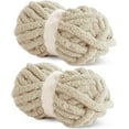 thumbnail image 1 of 2Pcs Chunky Chenille Yarn for Crocheting, Bulky Thick Fluffy Yarn for Knitting,Super Bulky Chunky Yarn for Hand Knitting Blanket, Soft Plush Yarn, (27 yds,8 oz Each Skein), 1 of 7