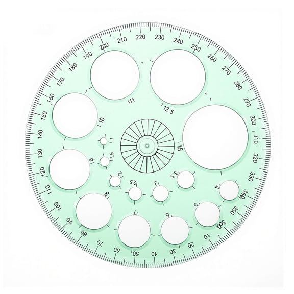 2Pcs Circle Template for Drawing, Round Stencil Template for Drawing Professional, Multi Function Drawings Aid Tool, Large and Small Circle Drawings Tool for Studying Designing Office (Blue)