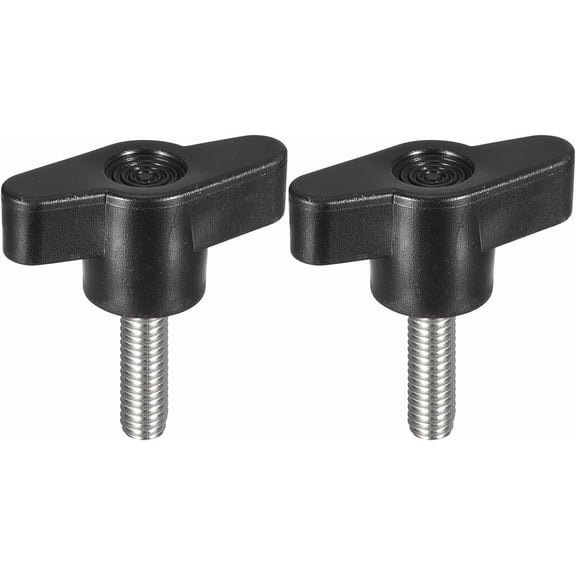 2Pcs Clamping Screw Knob, M6 x 20mm Metric Stainless Steel T Shaped Thumb Screws Handle for Quick Remove Hand Tightening Knob Replacement