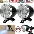 thumbnail image 1 of 2Pcs Classical Vintage 3LED Bike Headlight Bicycle Retro Light Front Head Lamps, 1 of 12