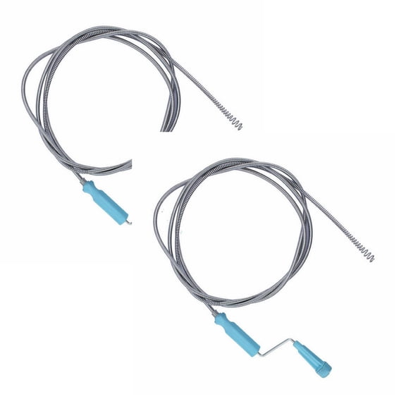 2Pcs Cleaner Drain Flexible Metal Spring Sink Dredge Plumbing Clog Remover For Bathroom Tub Toilet Sink Kitchen Faucets