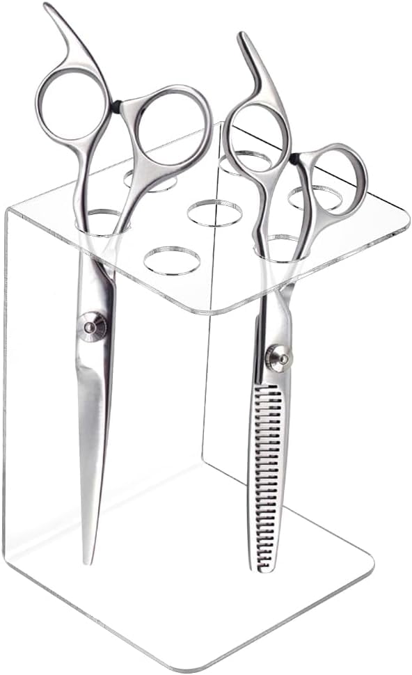 2Pcs Clear Acrylic Scissors Holder Rack Salon Shear Holder for Stylist ...