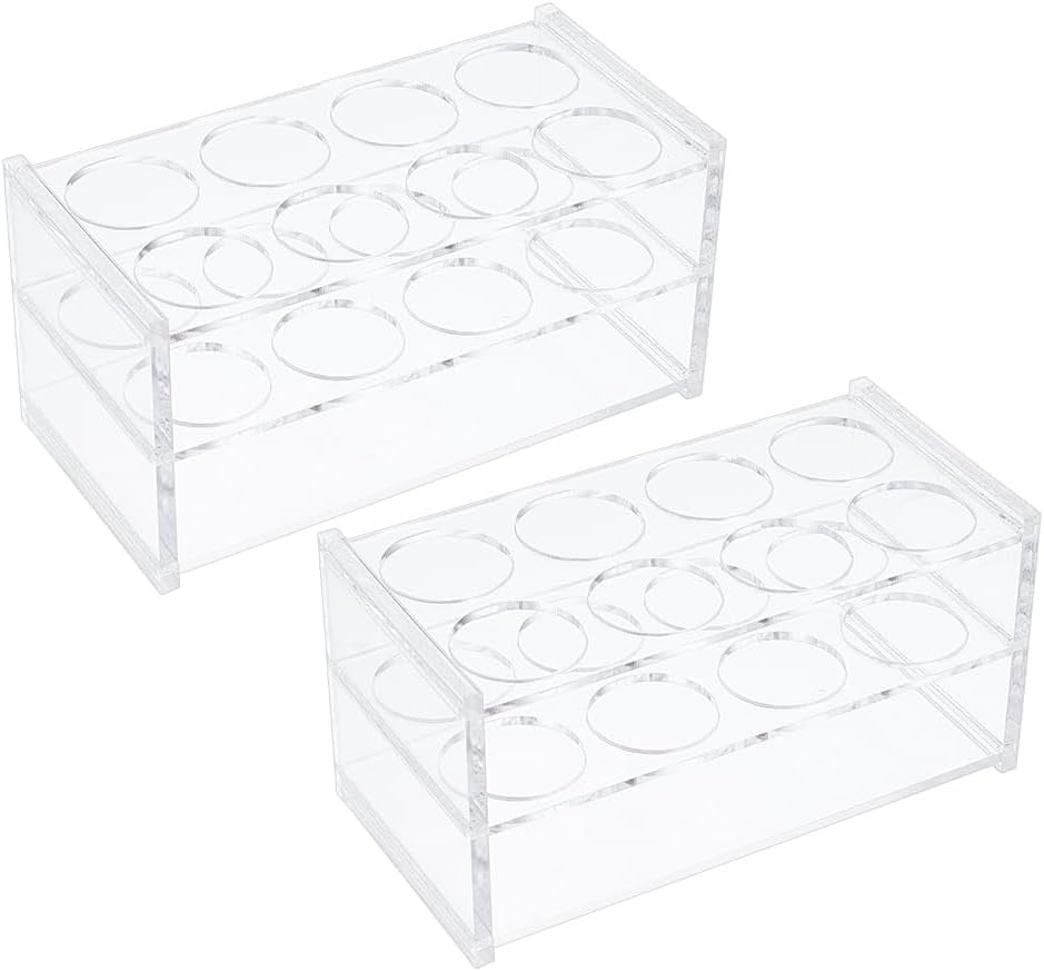 2Pcs Clear Acrylic Test Tube Racks with 8 Holes 5.9x3x2.9 Inch Test ...