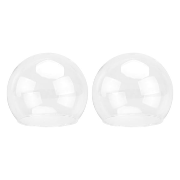 2Pcs Clear Glass Dome Display Cover for Decoration Artificial Plants and Crafts 4.72x2.95 Inches