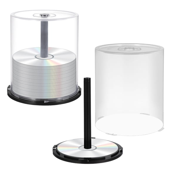 UEETEK 2-Pack Clear Plastic DVD Storage Cases for Disc and Organization, and Lightweight