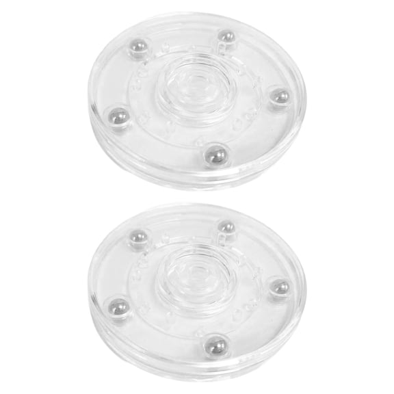 2Pcs Clear Rotating Platform For Small Plant Condiment Bottles Desk Organization