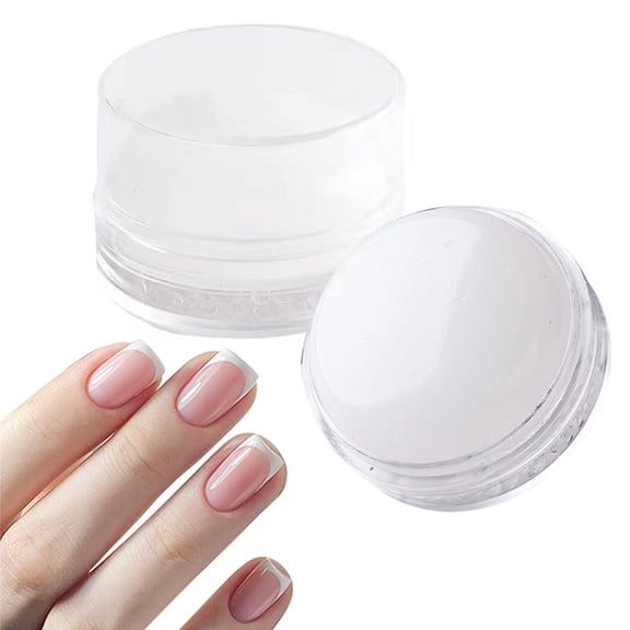 2Pcs Clear Silicone Nail Stamper French Style Tip Nail Art Stamper For French Style Nail - type:style1;