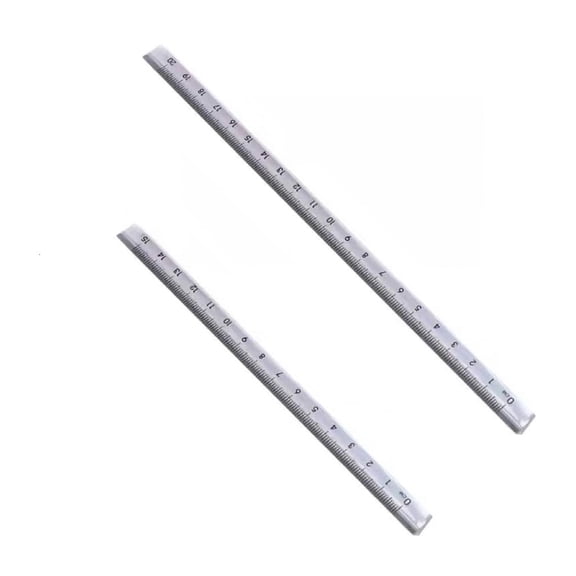 2Pcs Clear Triangular Rulers Set for Student Architect Engineering Drawing