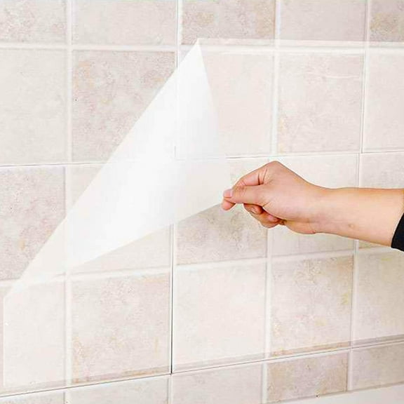 2Pcs Clear Wall Protector Oil Proof Wall Sticker Wallpaper Kitchen Backsplash Transparent Self-Adhesive Vinyl Film Roll Removable Paper For Cupboard Doors Walls Furniture Kitchen Household