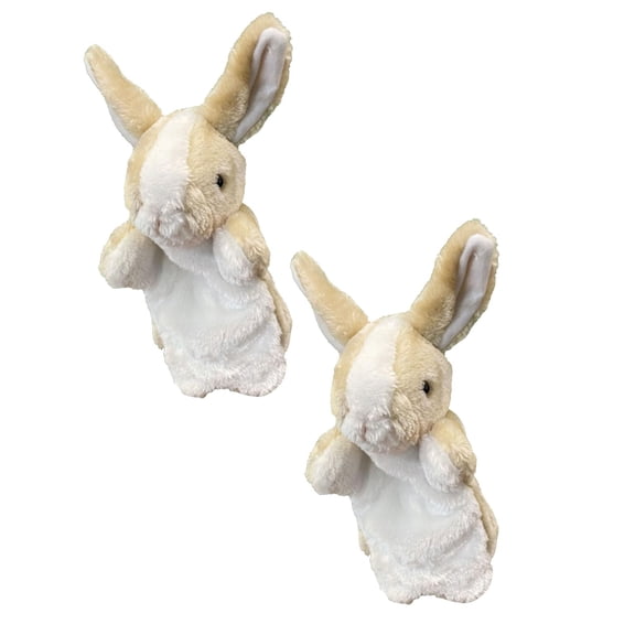 2Pcs Clearance Countdown! Easter Bunny Hand Puppet Toy Soft and Interactive Animal Doll for Kids Plush Toy Birthday Gift Happy 2026!
