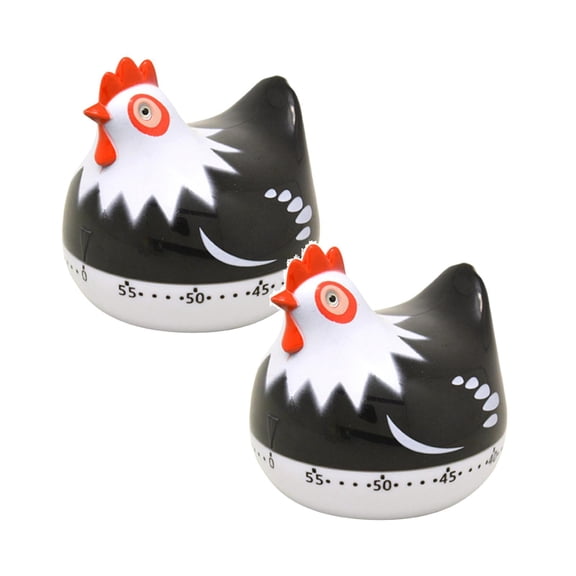2Pcs Clearance Sale! 60 Novelty Chicken Kitchen Timer Mechanical Rotating Alarm Cooking Baking Countdown Clock Reminder Tool Cooking Utensils Practical Home Decor 2.6" X 2.6" Happy 2026!