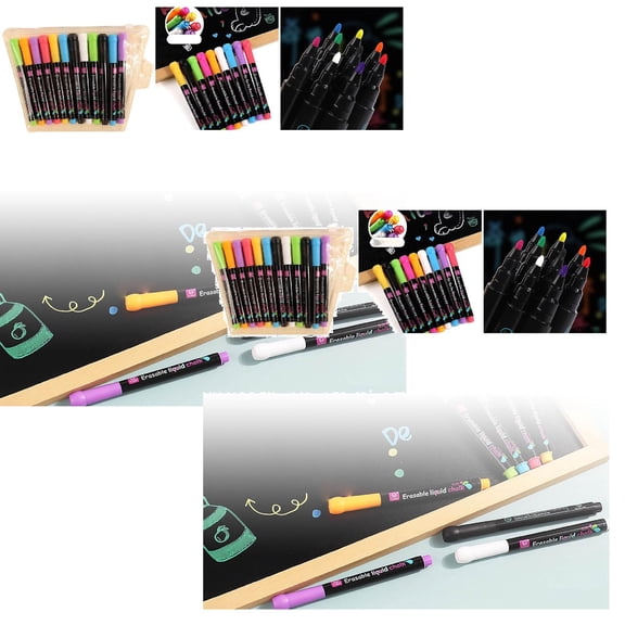2Pcs Clearance Sale! Erasable Light Board Pen Colorful Water Soluble Liquid Chalk Led Blackboard Highlighter Light Board Pen 50Ml Pen Practical Home Decor 8.8" X 5.9" X 0.5"