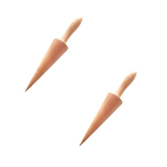 2Pcs Clearance Sale! Ice Wooden Roller Pizzelle Roller Wooden Roller Baking Roll Baking Tool Biscuit Moulds Practical Home Decor 9.4" X 1.6"