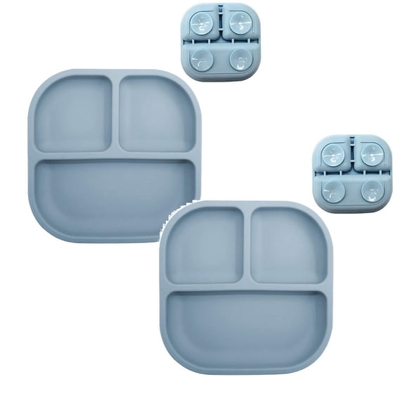 2Pcs Clearance Sale! Silicone Divided Plate Tray For Dining Table Kitchen Living Room Multipurpose Serving Dish Food Container 18.7X18X3Cm Tableware Practical Home Decor