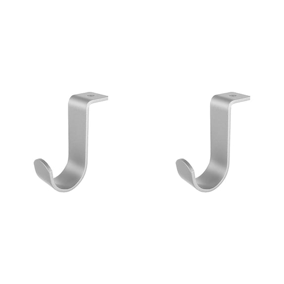 2Pcs Closet Rod Brackets,Heavy Duty Metal Wall Mount Shelf Bracket with Screws,Closet Pole Support for Bedroom Living Room Shelf Office(Silver*2)
