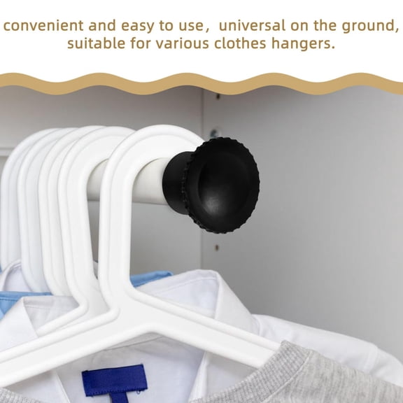 2Pcs Clothes Rack End Caps Closet Rod End Plugs for Hanger Poles Easy Install Protective Cover for Clothes Drying Rack Accessories