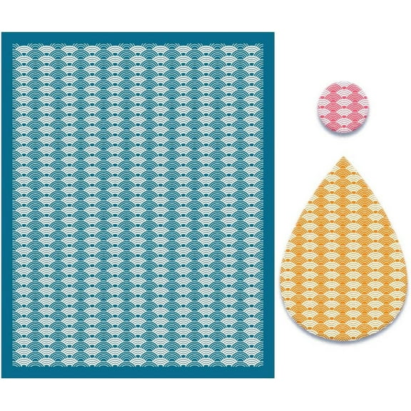 2Pcs Cloud Pattern Silk Screen Stencil Polymer Clay Reusable Clay Silkscreen Stencils Texture Sheet Mesh Transfer DIY Craft Jewelry Earrings Making Printing on Wood Canvas Bags