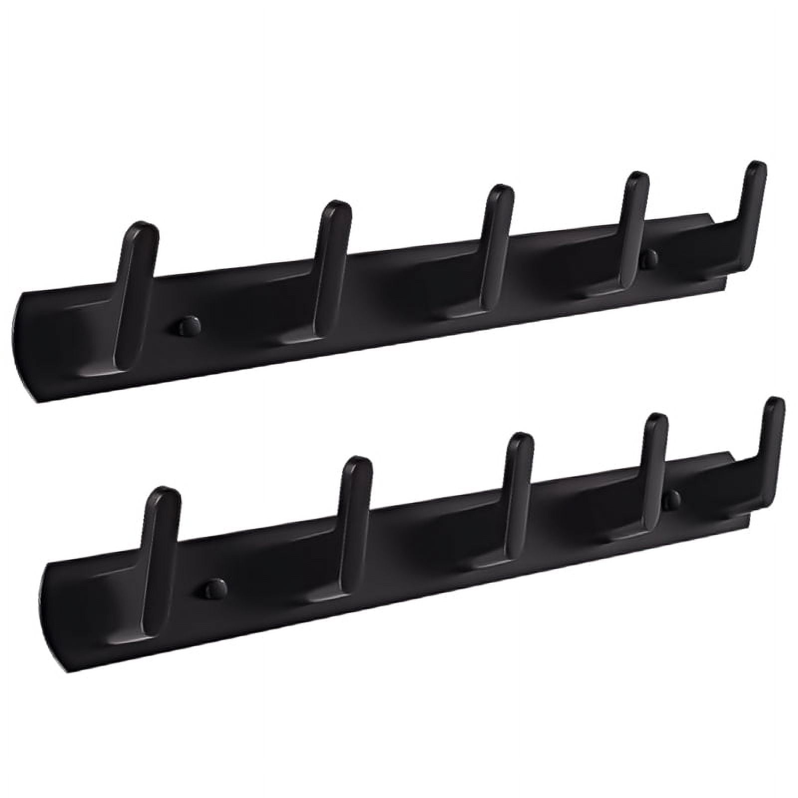 2Pcs Coat Rack Wall Mounted With 5 Hooks, Stainless Steel Coat Hook