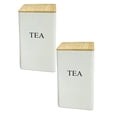 thumbnail image 1 of 2Pcs Coffee Tea Container Metal Vintage Kitchen Canister With Airtight Lids Food Storage Container Jars For Kitchen Counter Farmhouse Kitchen Home Food Storage, 1 of 7